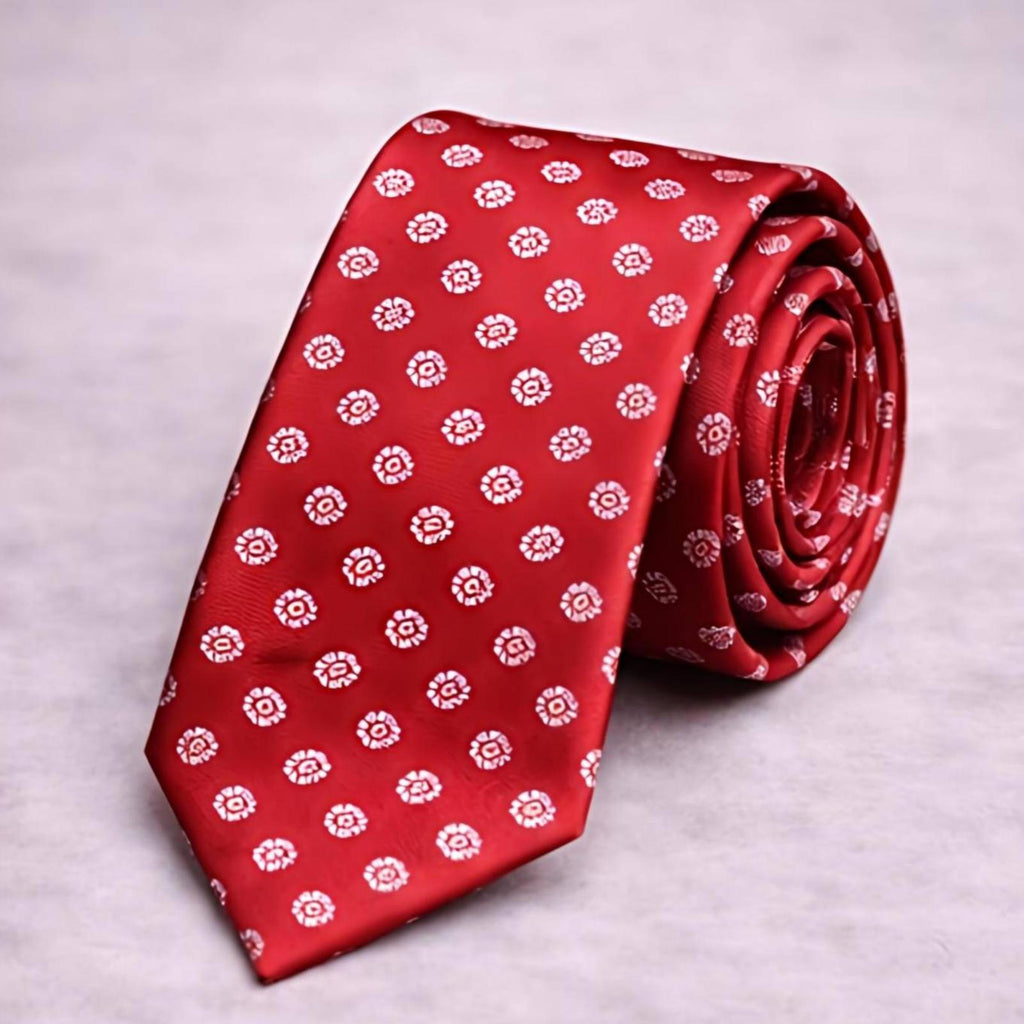 Delicate Red Paisley Tie