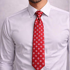 Delicate Red Paisley Tie