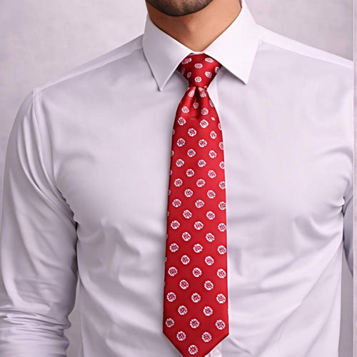 Delicate Red Paisley Tie