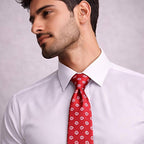 Delicate Red Paisley Tie