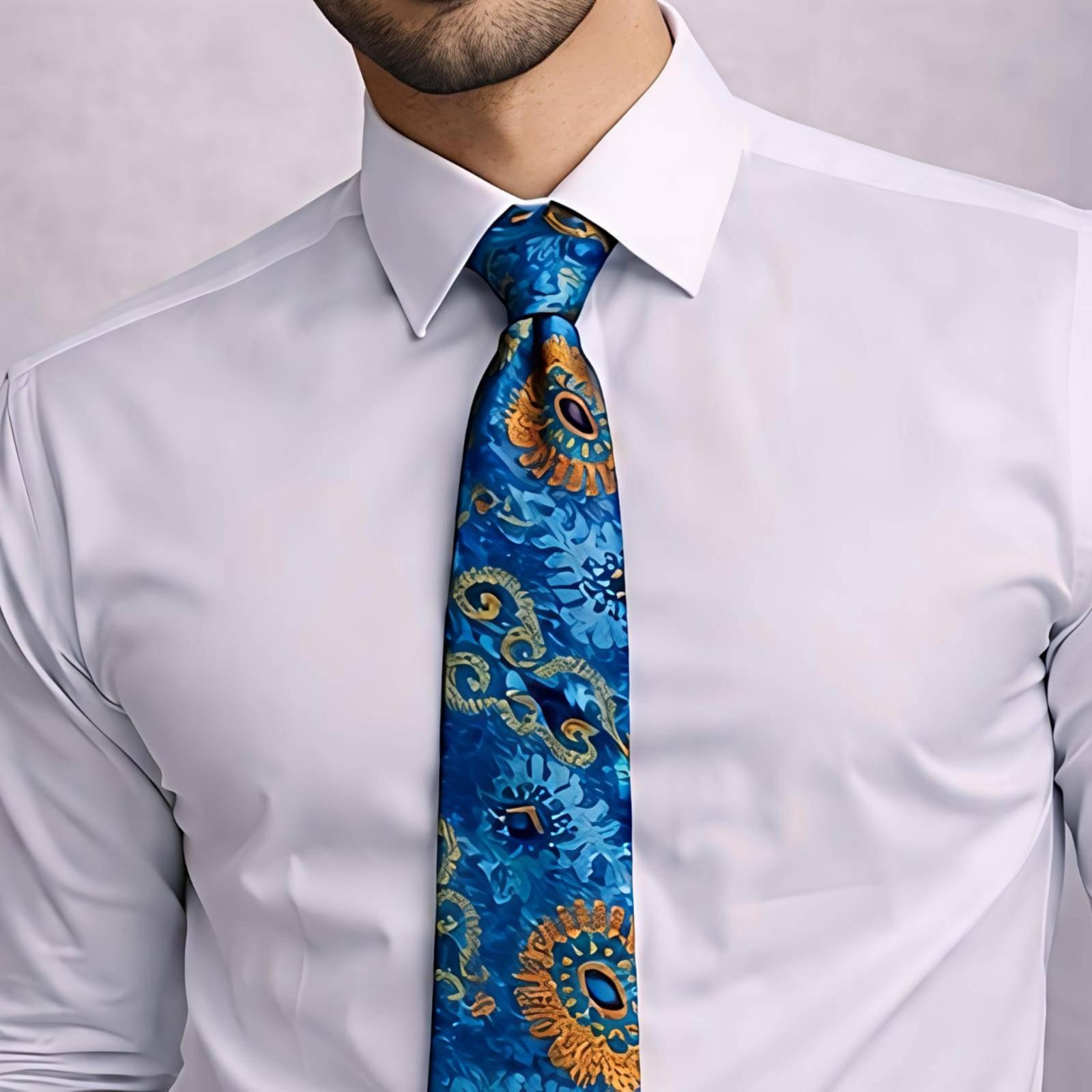 Vibrant Blue Paisley Tie