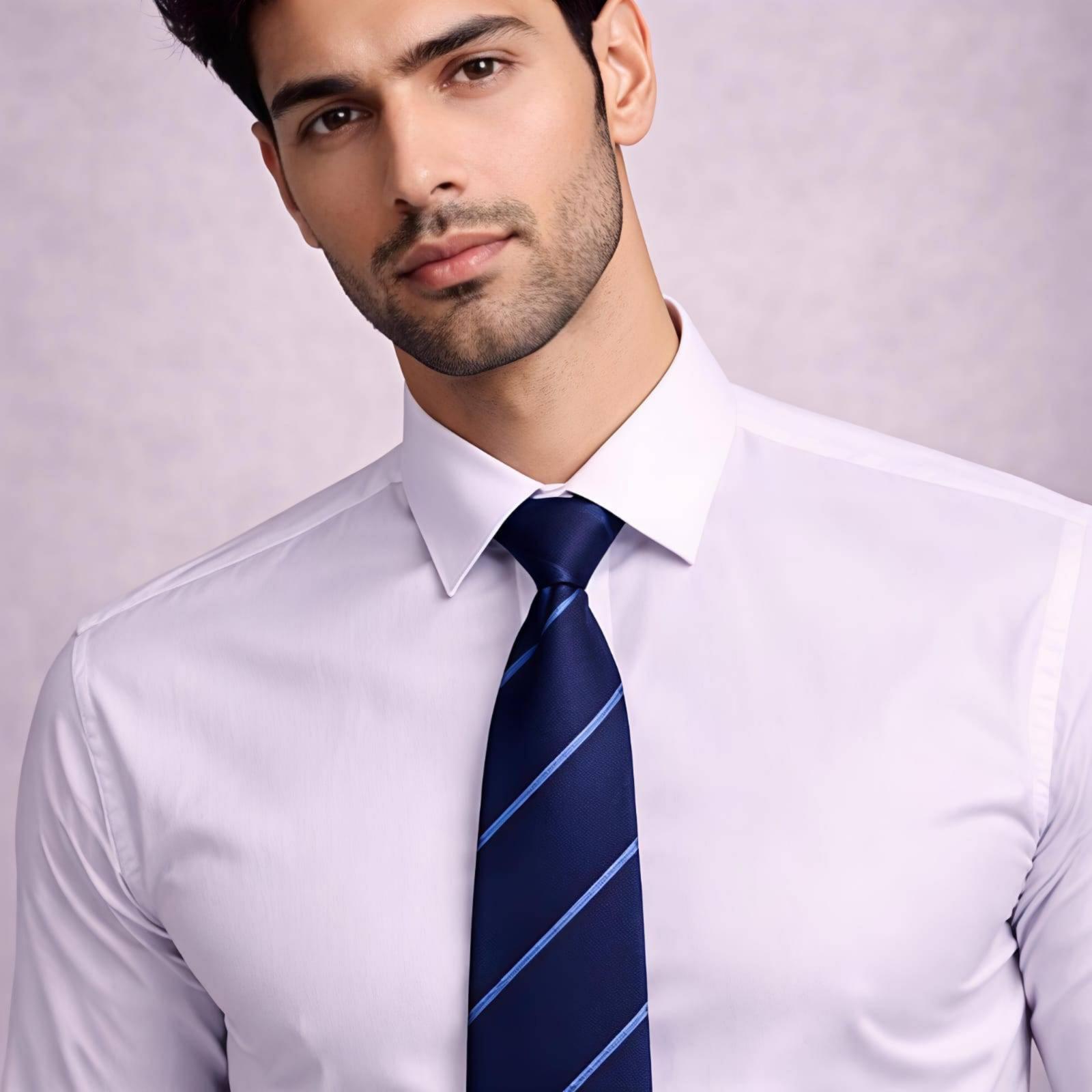 Navy Blue Sleek Tie