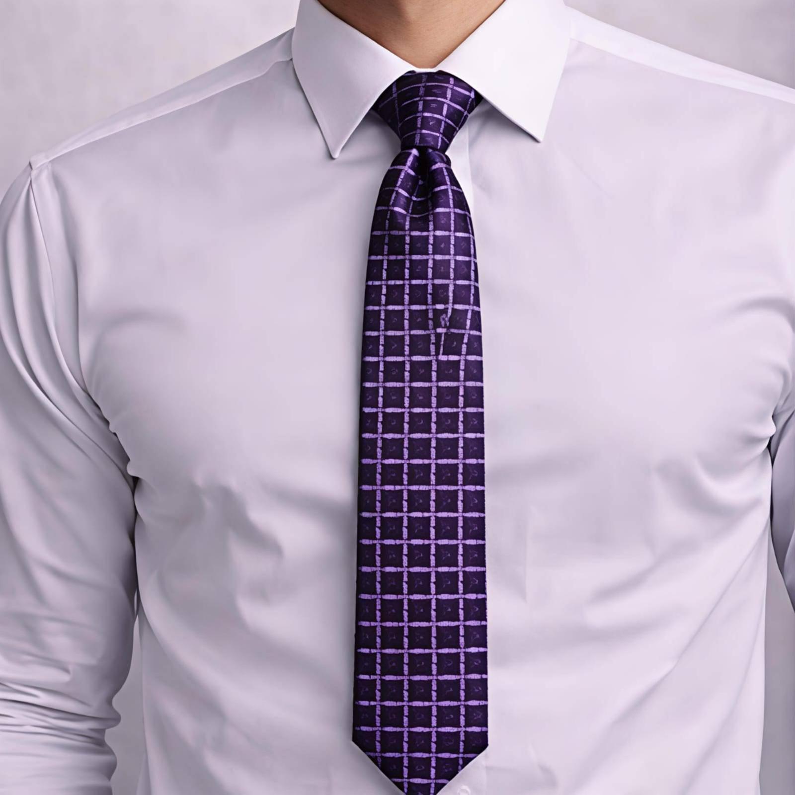 Purple Grid Tie