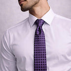 Purple Grid Tie