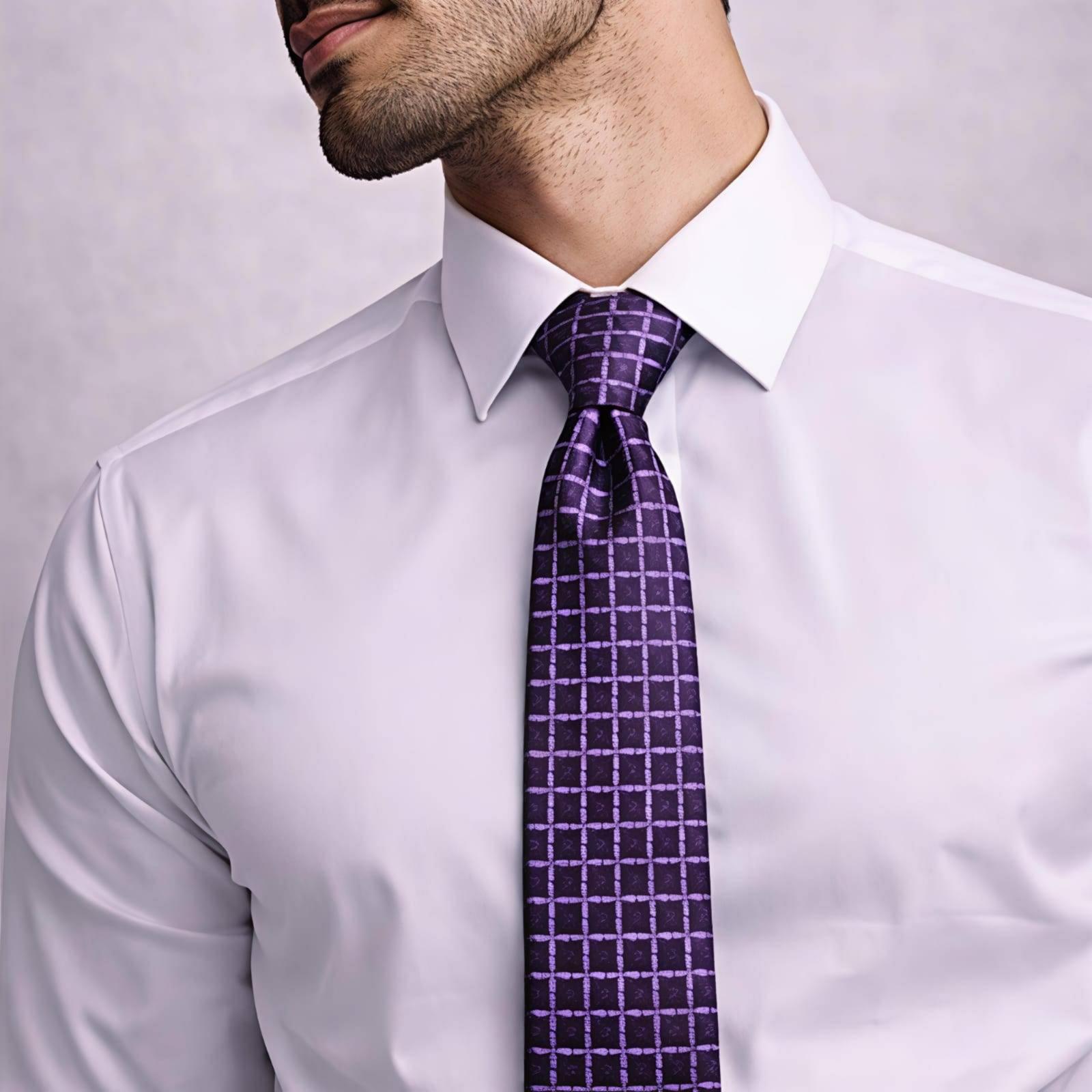 Purple Grid Tie