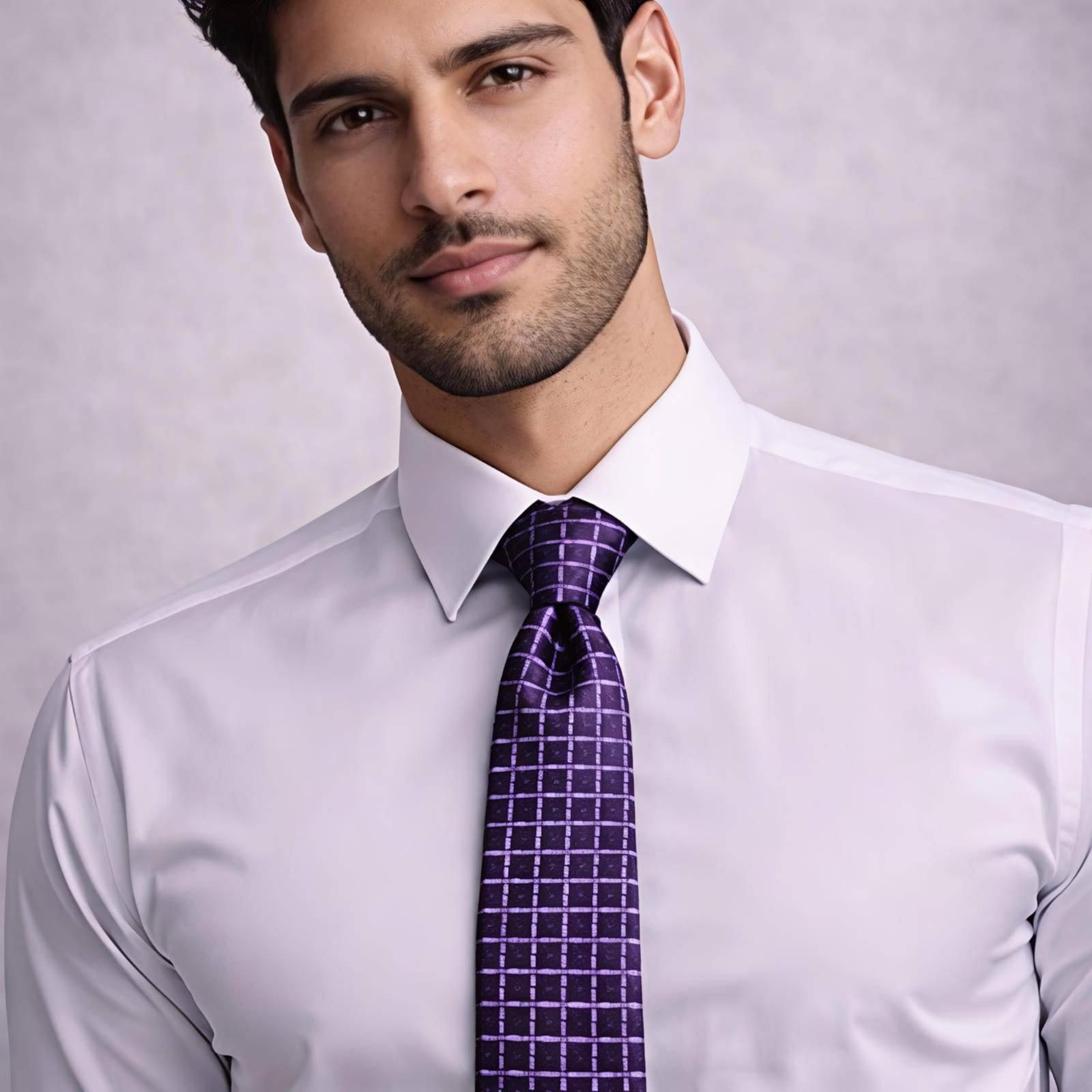 Purple Grid Tie