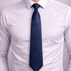 Navy Blue Fine Dot Tie