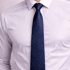 Navy Blue Fine Dot Tie