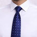 Navy Blue Dotted Tie