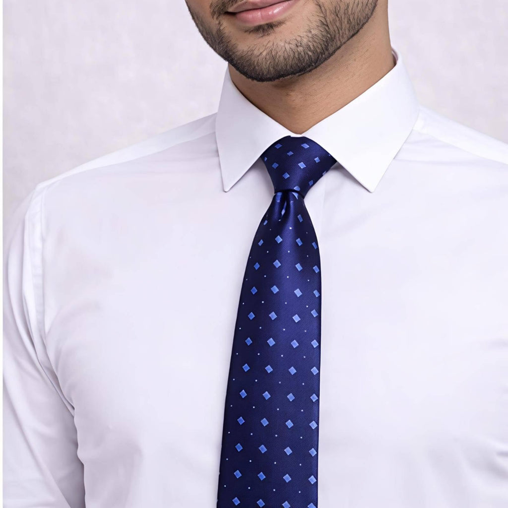 Navy Blue Dotted Tie