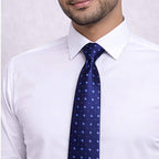Navy Blue Dotted Tie