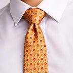Orange Geometrics Tie