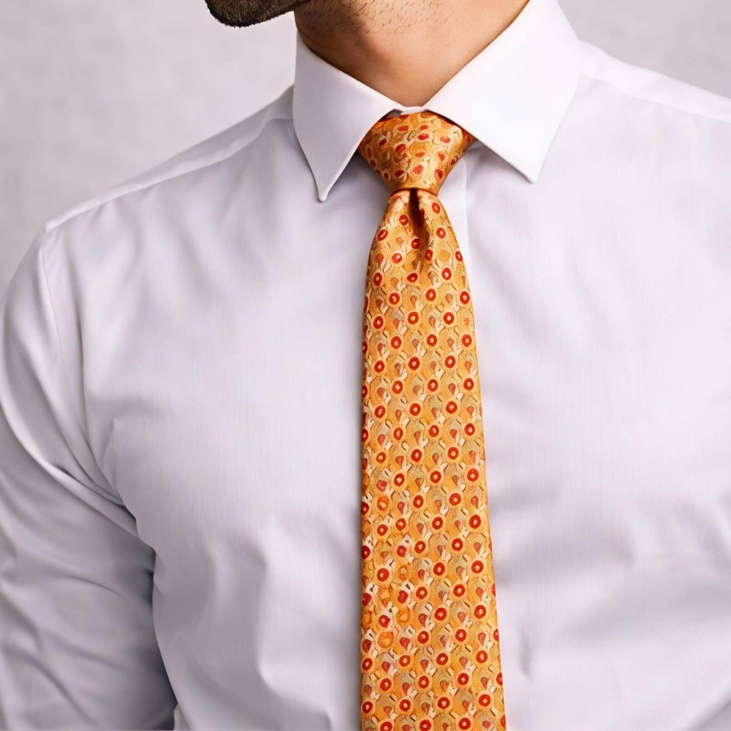 Orange Geometrics Tie