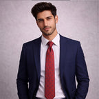 Red Fine Dot Tie