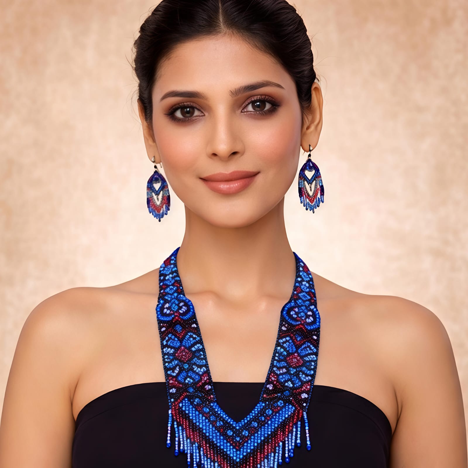 Ocean Grace Handcrafted Beaded Necklace Set