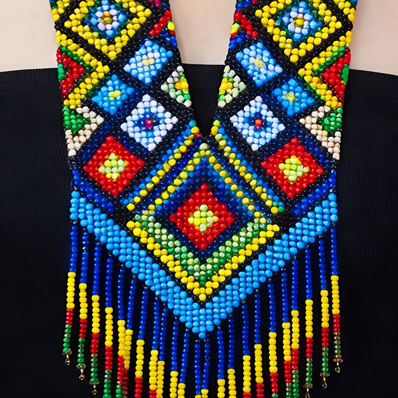 Royal Mosaic Handcrafted Beaded Necklace Set
