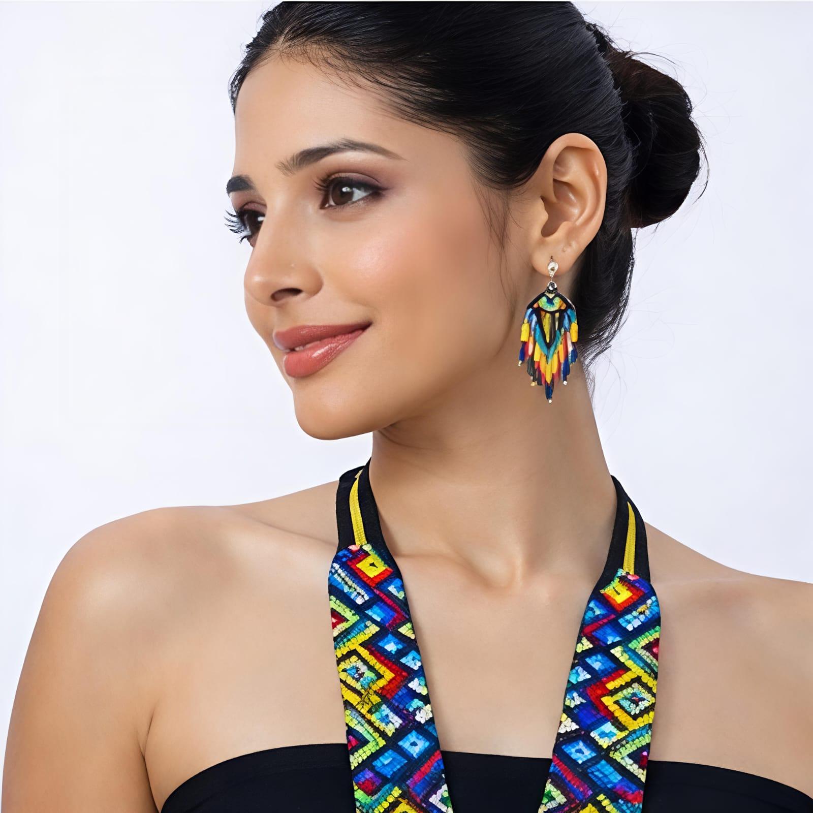 Royal Mosaic Handcrafted Beaded Necklace Set