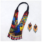 Peacock Handcrafted Beaded Necklace Set