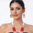 Rainbow Weave Handcrafted Beaded Necklace Set