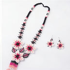 Bloom Elegance Floral Beaded Necklace Set