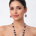 Bloom Elegance Floral Beaded Necklace Set
