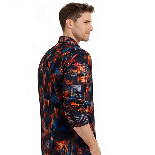 Architectural Print Casual Shirt-2
