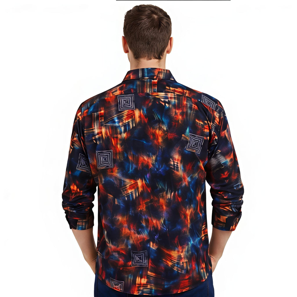 Architectural Print Casual Shirt-4