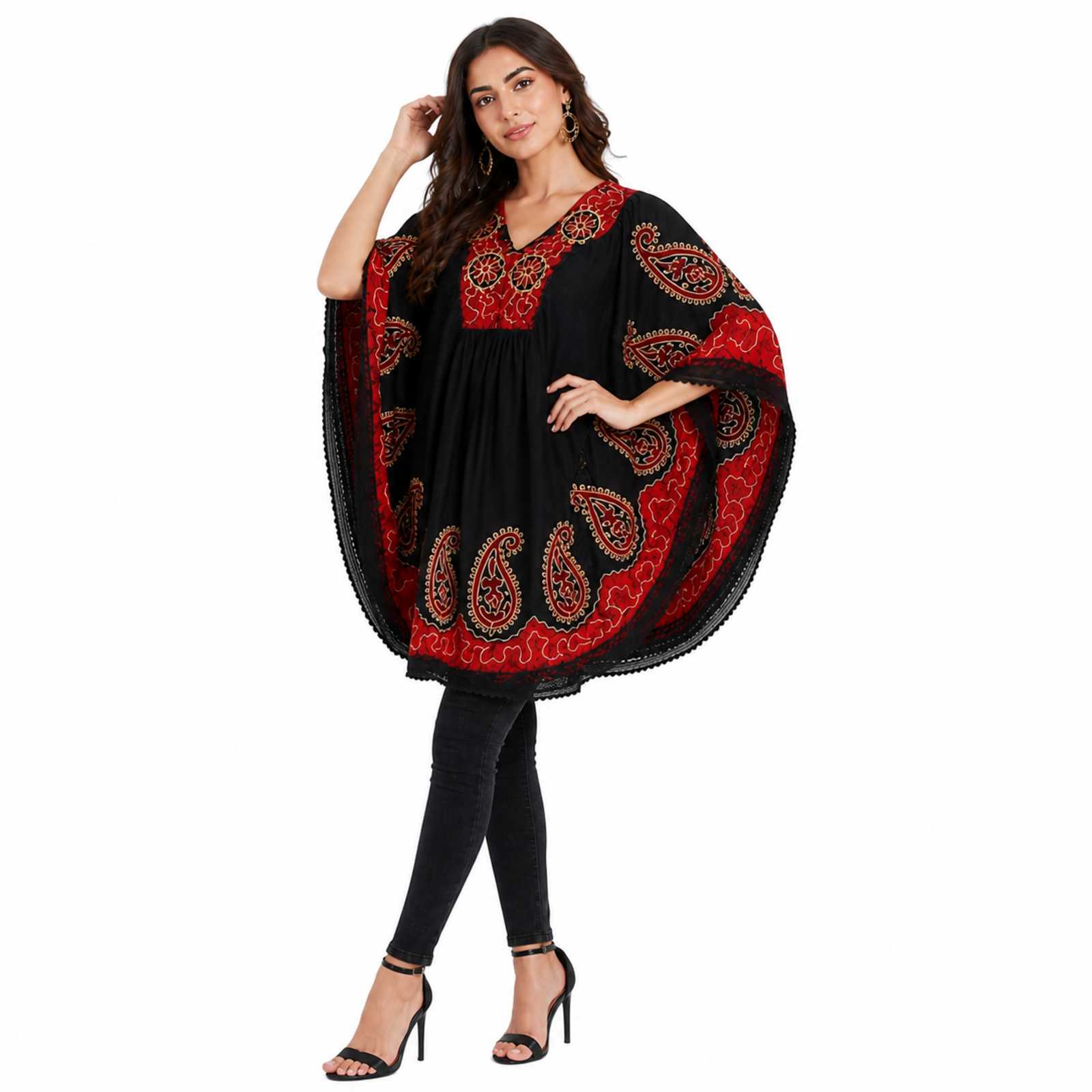 Midnight Paisley Kaftan Tunic