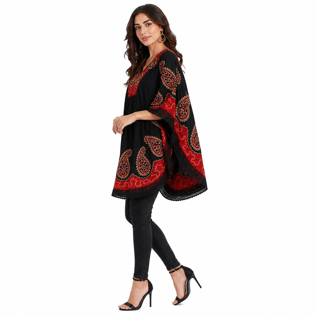 Midnight Paisley Kaftan Tunic