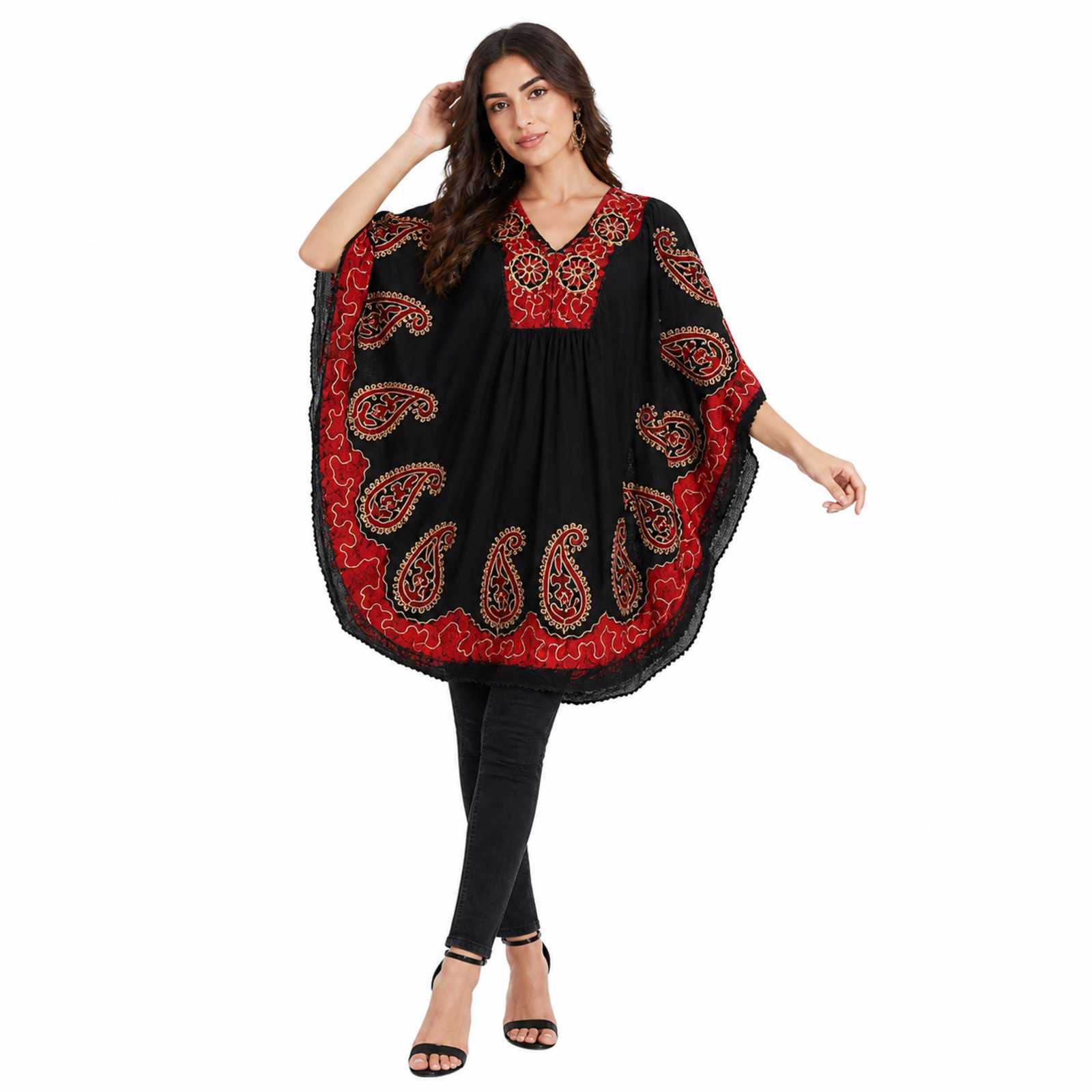 Midnight Paisley Kaftan Tunic