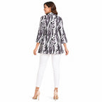 Women's Printed Flared Top with Bell Sleeves