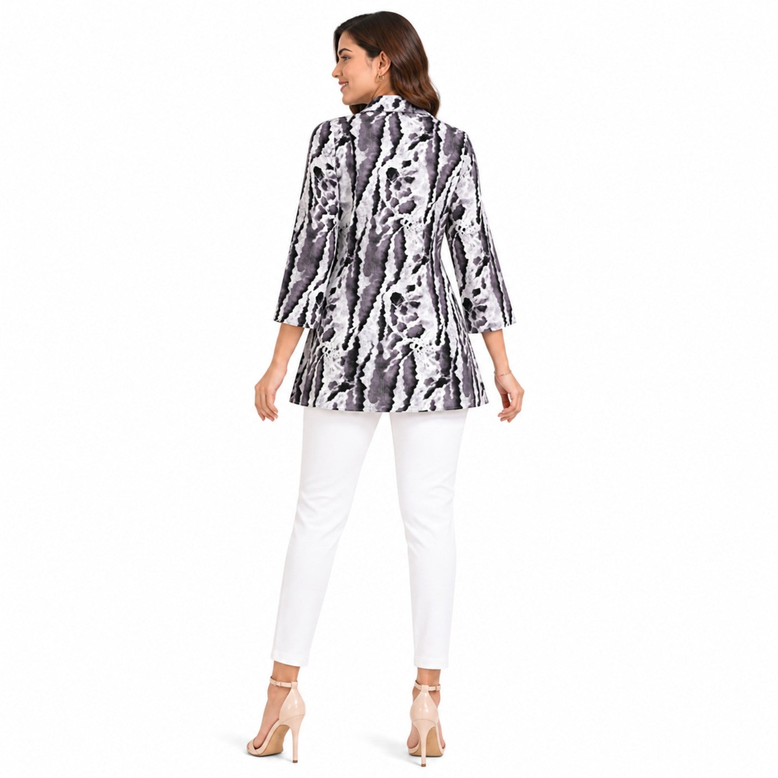 Women's Printed Flared Top with Bell Sleeves