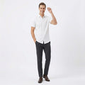 Men's Classic White Casual Half Sleeve Shirt-4