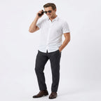 Men's Classic White Casual Half Sleeve Shirt-2