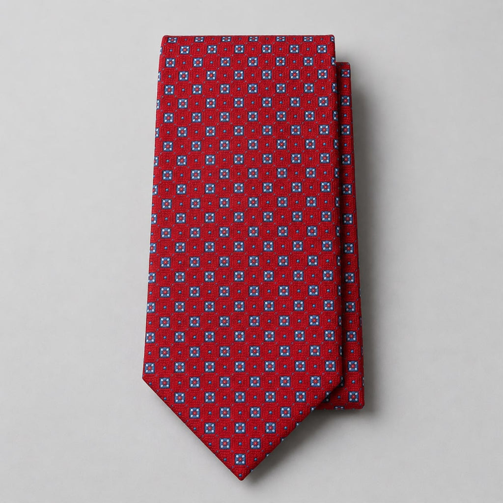 Red Fine Dot Tie