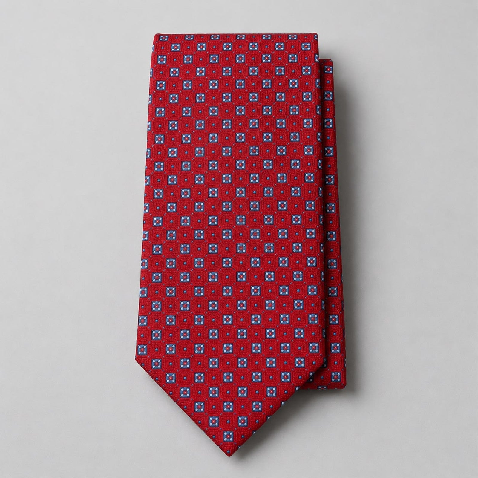 Red Fine Dot Tie