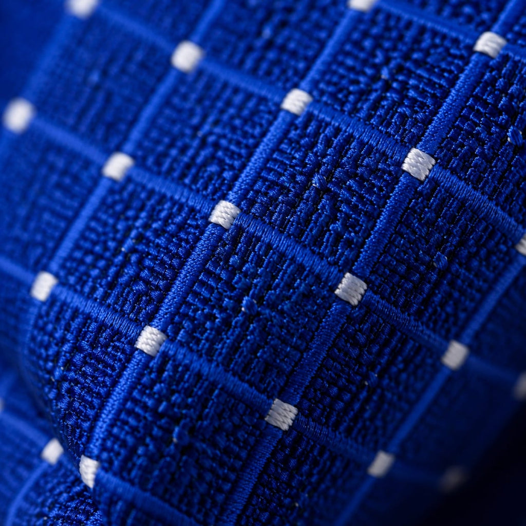 Blue Micro-Check Tie