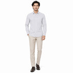 Formal White Microprinted Shirts-1
