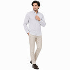 Formal White Microprinted Shirts-3