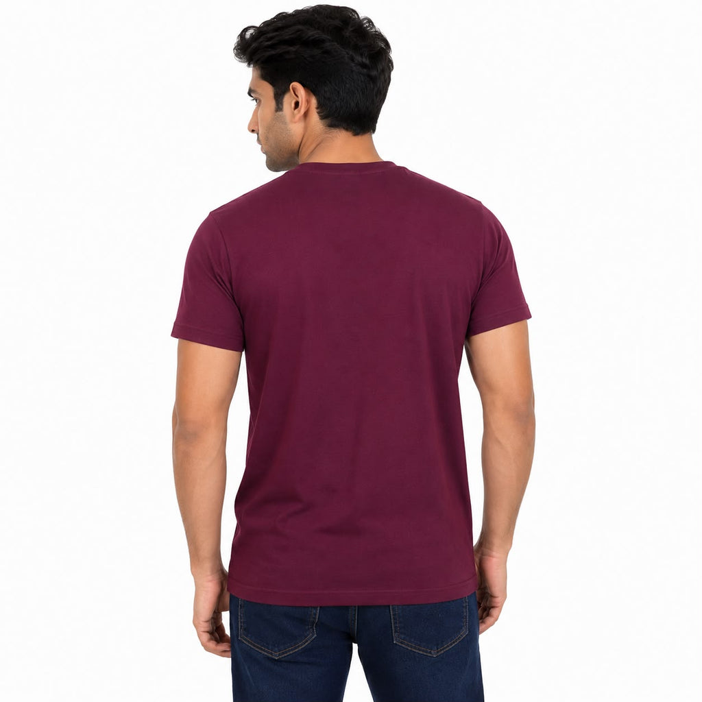 Classic Wine Crew Neck T-Shirt-2