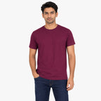 Classic Wine Crew Neck T-Shirt-1