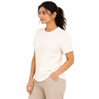 Elegant Cream Textured Casual Top