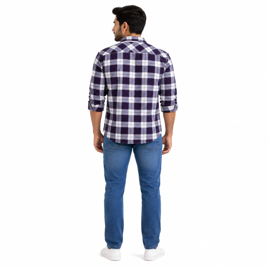 Brown Plaid Casual Shirt