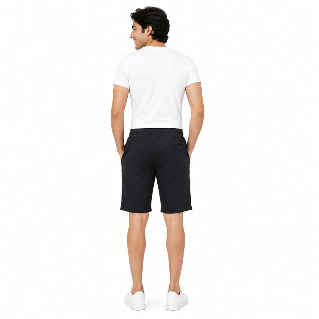 Classic Black Denim Shorts