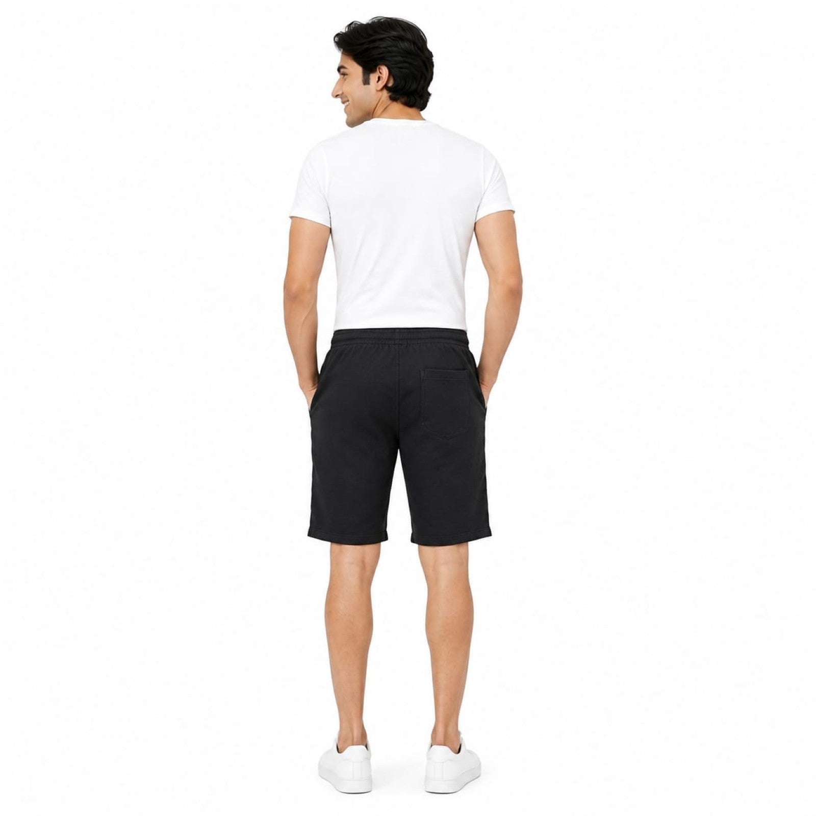 Classic Black Denim Shorts