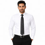 Charcoal Black  Diamond Grid Tie