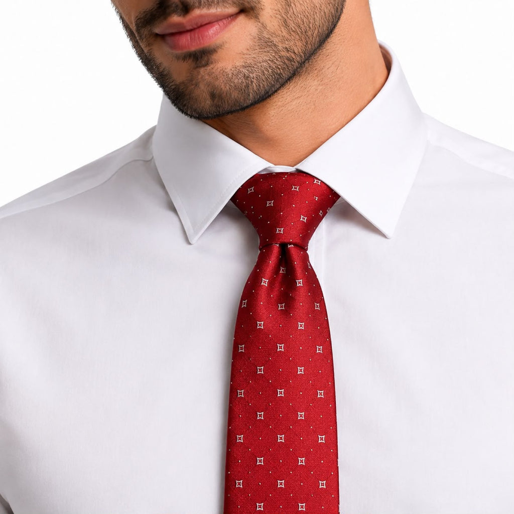 Classic Red Micro - Dot Tie