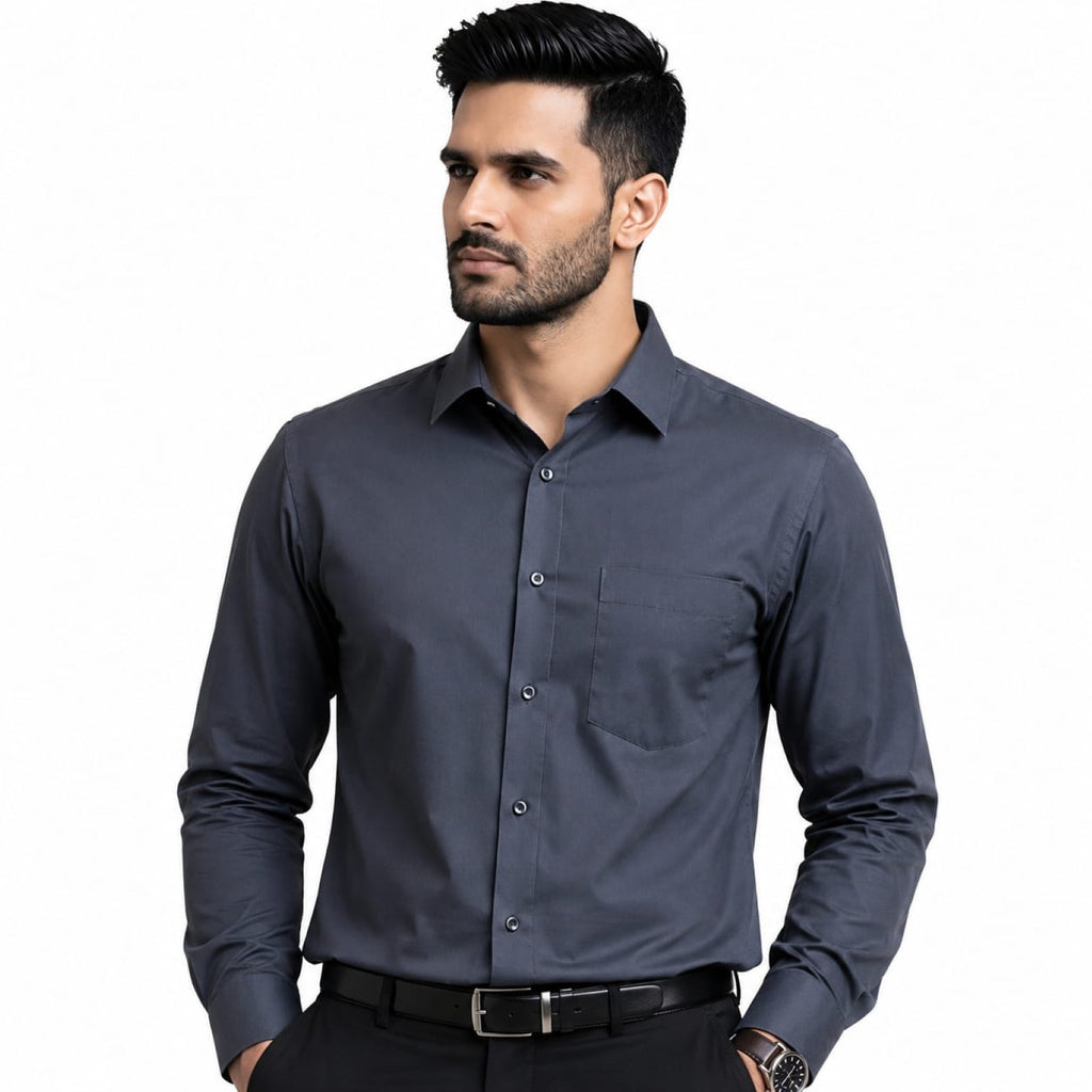Men's Grey Formal Shirt