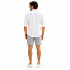 Men's Green Drawstring Cotton Blend Casual Shorts | Comfortable Summer Beach Shorts for Men