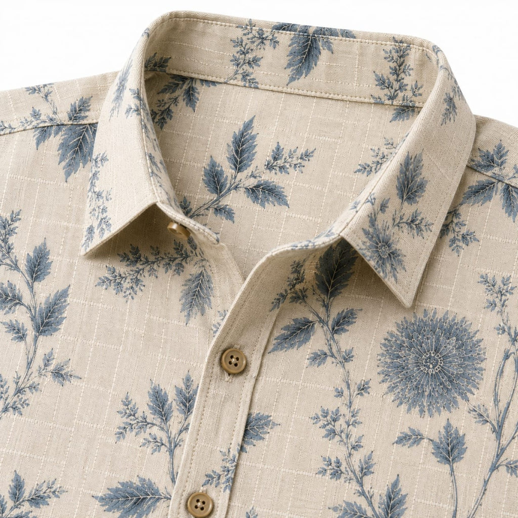 Men's Floral Print Casual Full Sleeve Shirt